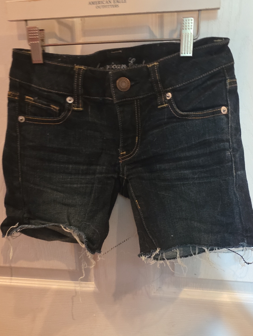 American Eagle Outfitters Kids Dark Indigo Denim Cutoff Shorts